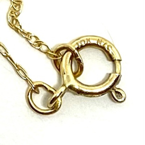 Vintage 10k Solid Gold Blue Sapphire 2 Piece Matching Set 18” Necklace Earrings - Picture 8 of 16